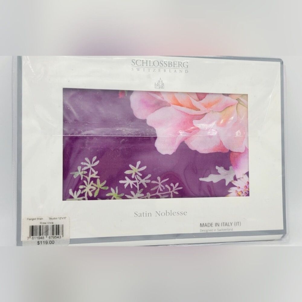 Schlossberg Noblesse Rosa Viola King Duvet + Boudoir Sham NIP - Picture 5 of 5